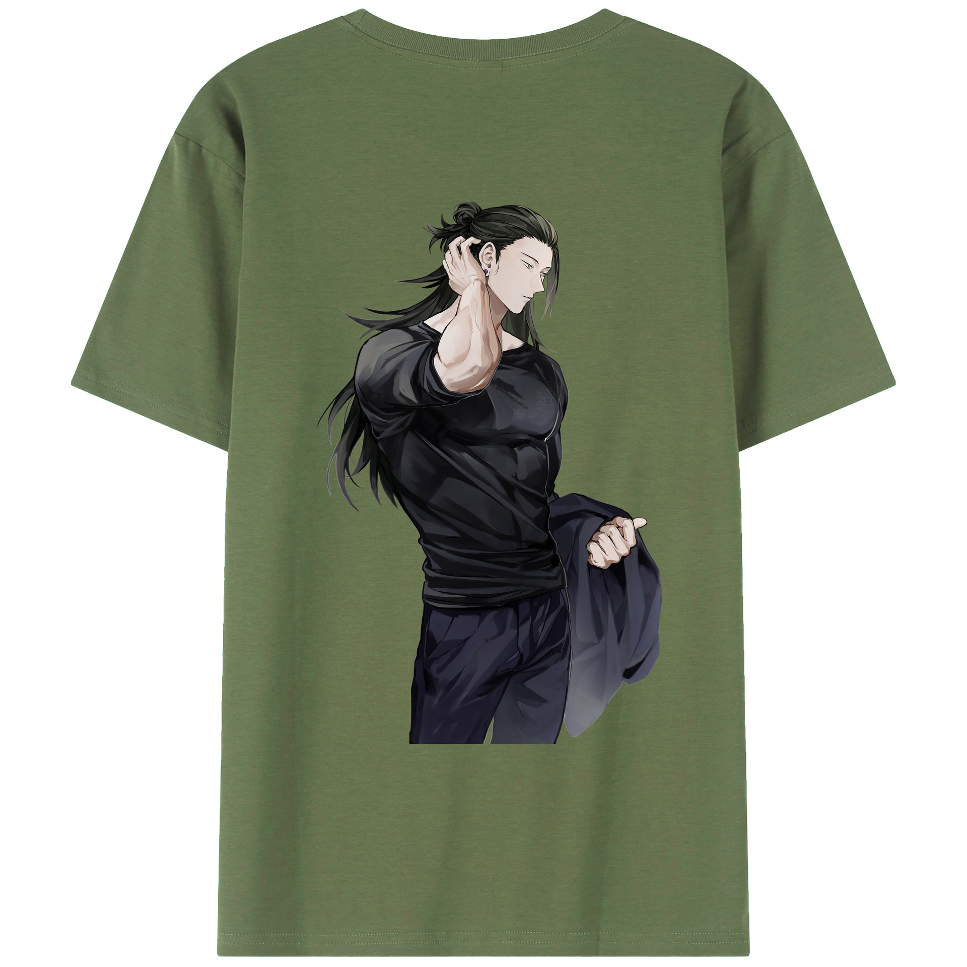 （画像用） 呪術廻戦 Jujutsu Kaisen 綿100％ メンズ半袖Tシャツ（バックプリント） 通気性
